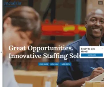 Encadria.com(Encadria Staffing Solutions) Screenshot
