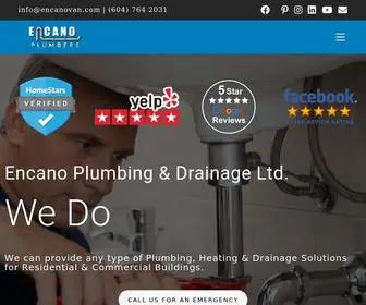 Encanovan.com(Vancouver's #1 Plumbing Service) Screenshot