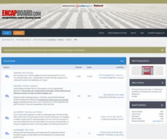 Encapboard.com(Encapsulation carpet cleaning and commercial carpet care forum by Excellent) Screenshot