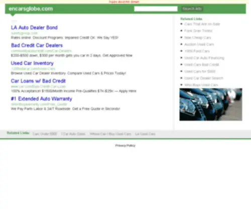 Encarsglobe.com(En Cars Globe) Screenshot