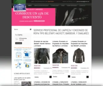 Enceradoropa.com(Limpieza y encerado de ropa tipo belstaff) Screenshot