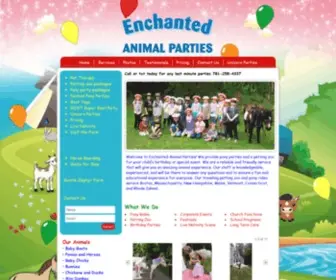 Enchantedanimalparties.com(Live animal rentals for parties) Screenshot