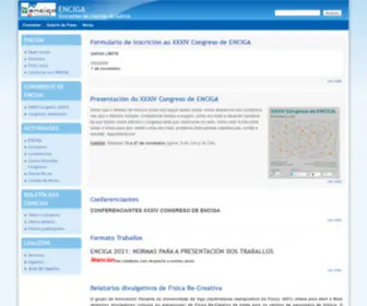 Enciga.org(Asociacion dos Ensinantes de Ciencias de Galicia) Screenshot