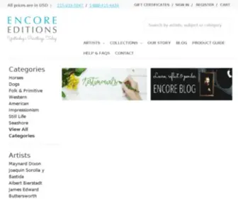 Encore-Editions.com(Giclee Art Prints on Canvas & Paper) Screenshot