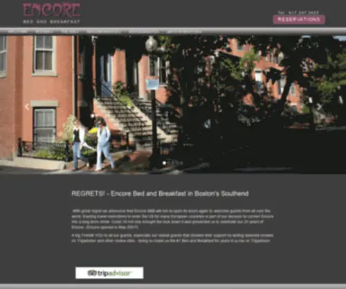 Encorebandb.com(A Boston Bed and Breakfast in a South End Town House) Screenshot