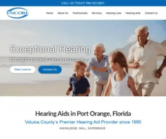 Encorehearingcare.com(Hearing Aid Center In Port Orange) Screenshot