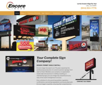 Encoreimage.com(Custom Signs for Commercial Buildings in Ontario) Screenshot