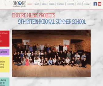 EncoremusicProjects.com(Encore Music Projects 11th International Summer School for students ages 10) Screenshot