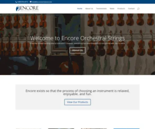 Encoreorchestral.com(Encore Orchestral Strings) Screenshot