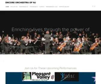 Encoreorchestranj.org(Encore Orchestra of NJ) Screenshot