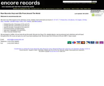 Encorerecords.com(Rare Records) Screenshot