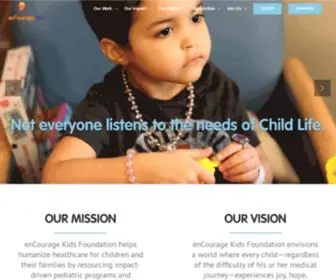 Encourage-Kids.org(Making Hospitals a Better Place to get Better) Screenshot