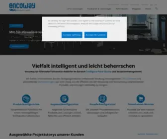 Encoway.de(CPQ-Software für Konfiguration und Variantenmanagement) Screenshot