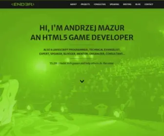 END3R.com(Personal website of Andrzej Mazur) Screenshot