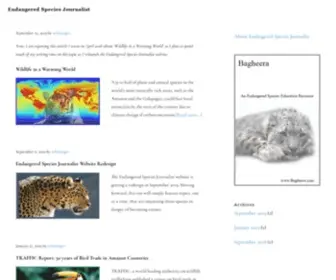 Endangeredspeciesjournalist.com(The Unfolding Story of Extinction) Screenshot