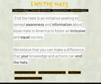 Endasianhate.org(Stop Asian Hate) Screenshot