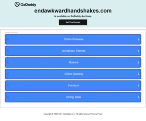 Endawkwardhandshakes.com(End Awkward Handshakes) Screenshot