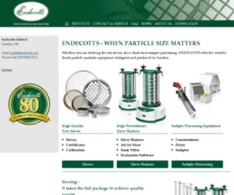 Endecotts.com(Manufacturer of test sieves & sieve shakers) Screenshot