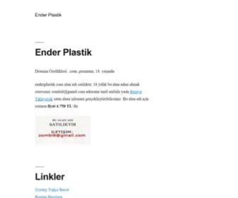 Enderplastik.com(Enderplastik) Screenshot