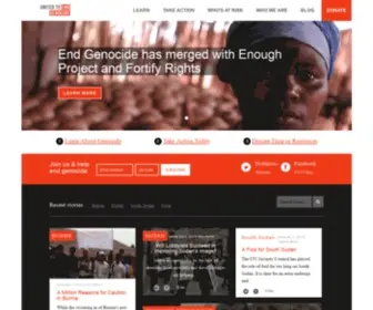 Endgenocide.org(United to End Genocide United to End Genocide) Screenshot