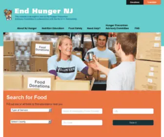 Endhungernj.com(End Hunger NJ) Screenshot