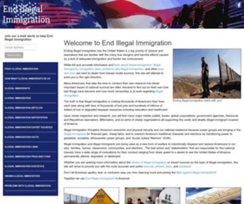 Endillegalimmigration.com(End Illegal Immigration Ending illegal immigration into the United States) Screenshot