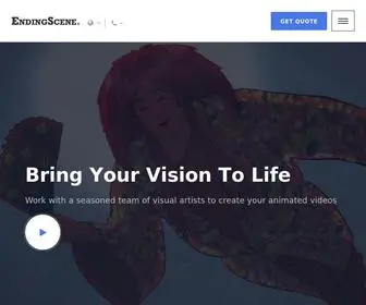 Endingscene.com(Digital Marketing & Animation Studio) Screenshot