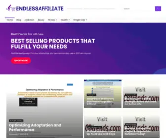 Endlessaffiliate.com("Health is Wealth" "More Shopping) Screenshot