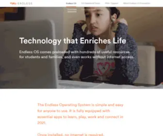 Endlessos.com(Empowerment through learning & agency. endless os foundation) Screenshot