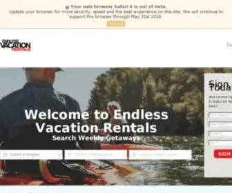 Endlessvacationrentals.com(Endless Vacation Rentals) Screenshot