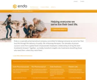 Endo.com(A Global Specialty Pharmaceutical Company) Screenshot