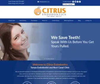 Endodontisttampa.com(Endodontist office Citrus Endodontics with two locations in Tampa Bay) Screenshot