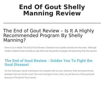 Endofgoutshellymanning.review(The End of Gout Reviews) Screenshot