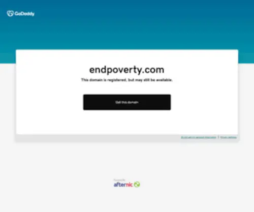 Endpoverty.com(Forsale Lander) Screenshot