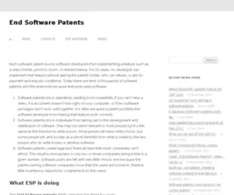 Endsoftpatents.org(End Software Patents) Screenshot