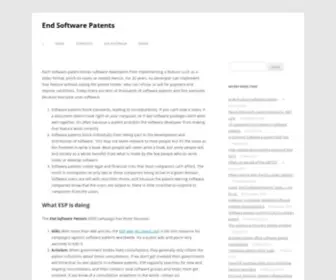 Endsoftwarepatents.org(End Software Patents) Screenshot