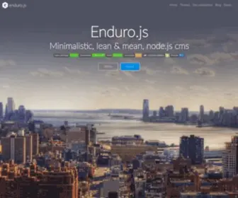 Endurojs.com(Minimalistic, lean & mean, node.js cms for professionals) Screenshot