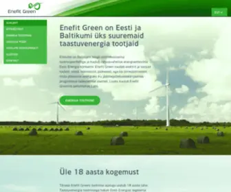 Enefitgreen.ee(üks juhtivatest taastuvenergia tootjatest Läänemere piirkonnas) Screenshot