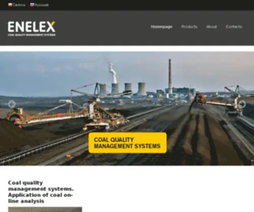 Enelex.cz(Návrh a realizace systémů řízení kvality uhlí) Screenshot