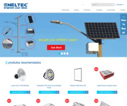 Eneltec-Led.pt(Compre de alta qualidade produtos de iluminação LED para iluminação de Mercado) Screenshot