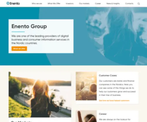 Enento.com(Enento group) Screenshot