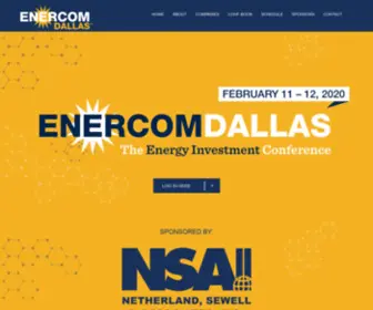 Enercomdallas.com(EnerCom Dallas™) Screenshot