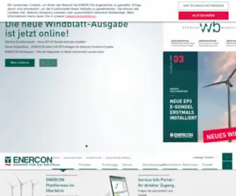 Enercon.de(Ihr führender Hersteller und Servicedienstleister für Onshore Windenergieanlagen) Screenshot