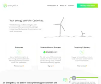 Energetica.io(Enterprise Energy Portfolio and Sustainability Optimisation) Screenshot