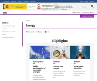 Energia.gob.es(Energia) Screenshot