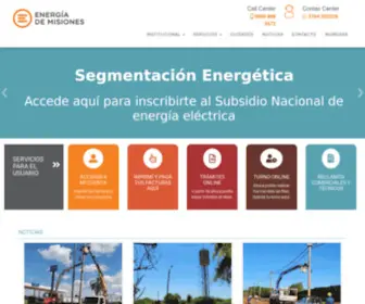 Energiademisiones.com.ar(Energía de Misiones) Screenshot