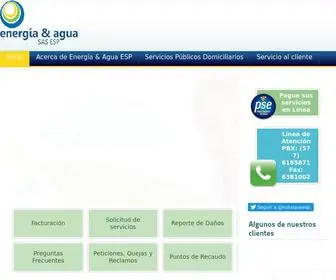 Energiayaguaesp.com(Energia y Agua E.S.P) Screenshot