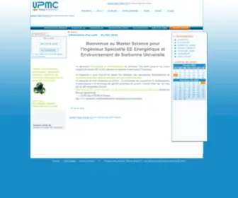 Energie-Environnement-UPMC.fr(Master 2 en Mécanique des fluides et Energétique de l'Université Pierre et Marie Curie UPMC) Screenshot