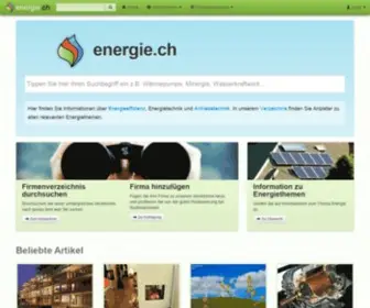 Energie.ch(Hier finden Sie Informationen über Energieeffizienz) Screenshot
