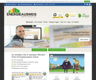 Energieausweis-Online-Erstellen.de(So erhalten Sie in wenigen Minuten Ihren Energieausweis online) Screenshot